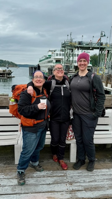 me, Laura, and Catherine, proving that I am, as always, short.